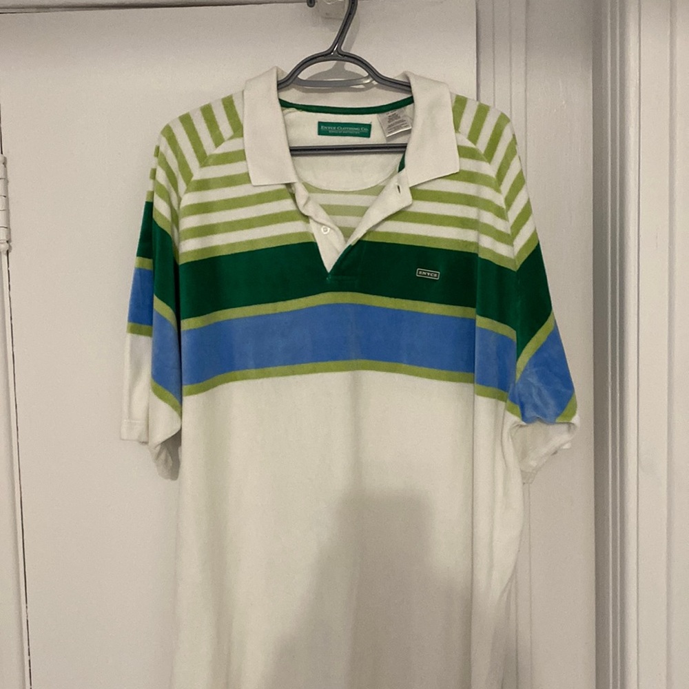 X-Large Enyce polo shirt,white with designs